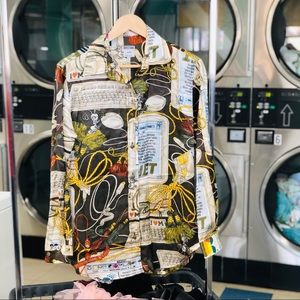 MOSCHINO 90s Vintage Apple Mac Computer Blouse 8 M